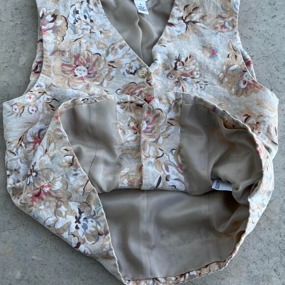 Vintage Talbots 100% Linen Vest Tank Top Shirt Women's Small - Picture 5 of 6